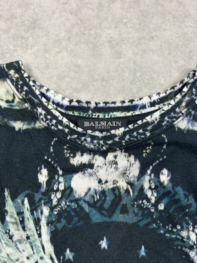 SS2012 Balmain Black Eagle Wing Tank Top  PHMVFzC 4