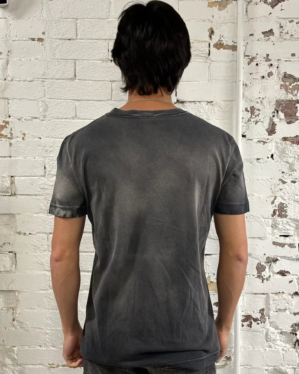 SS2012 Balmain Ornamental Print V-Neck Faded Grey T-Shirt scgxHdf 2