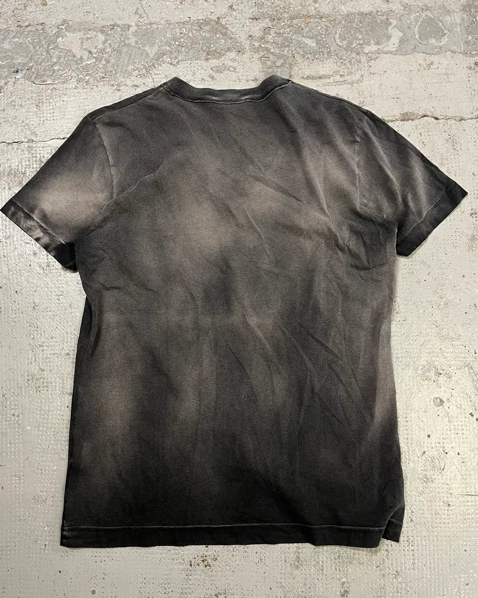 SS2012 Balmain Ornamental Print V-Neck Faded Grey T-Shirt scgxHdf 7