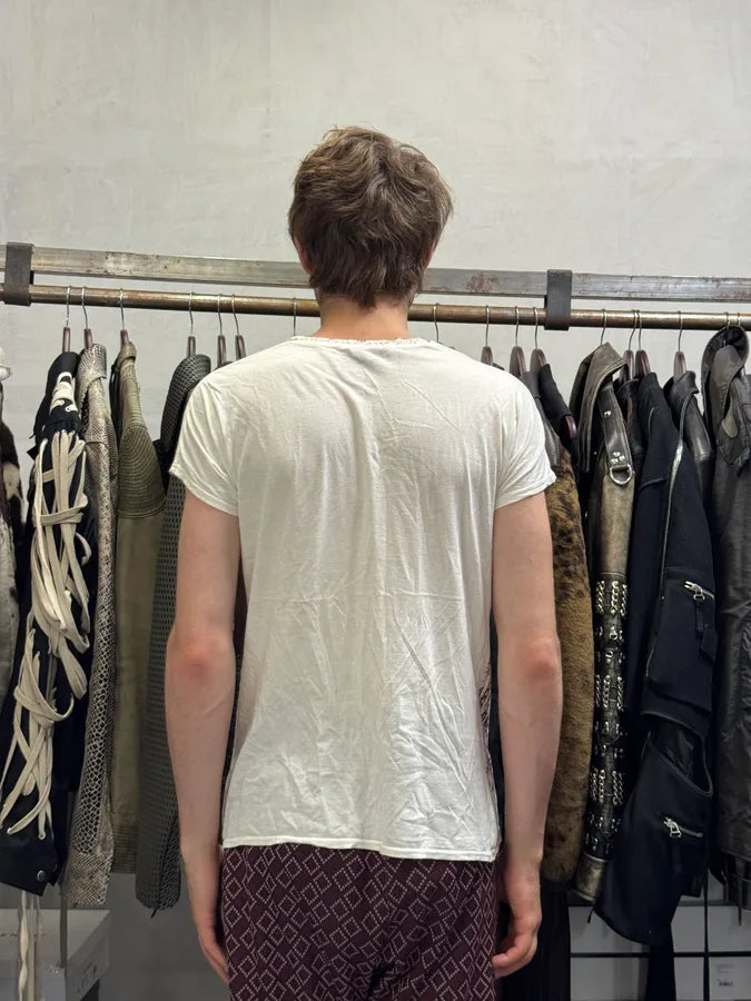 SS2012 Balmain White & Bordeaux Eagle T-Shirt mmWfQnm 3