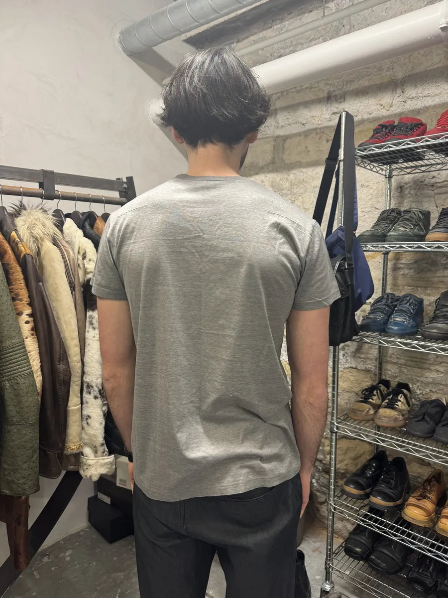 SS2012 Dior Grey Humanoid Red & Black Face Tee-Shirt by Kris Van Assche (M) 2