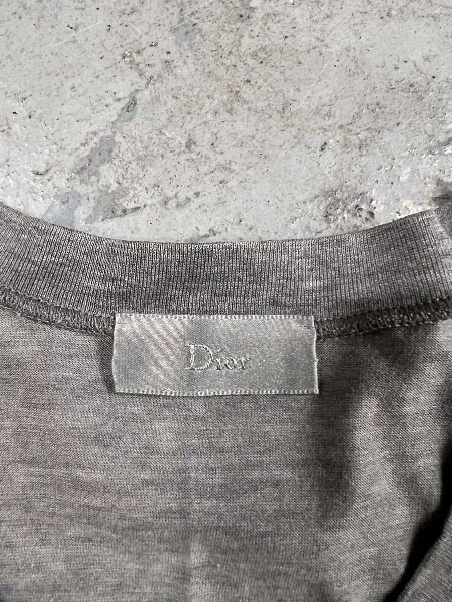 SS2012 Dior Grey Humanoid Red & Black Face Tee-Shirt by Kris Van Assche (M) 4