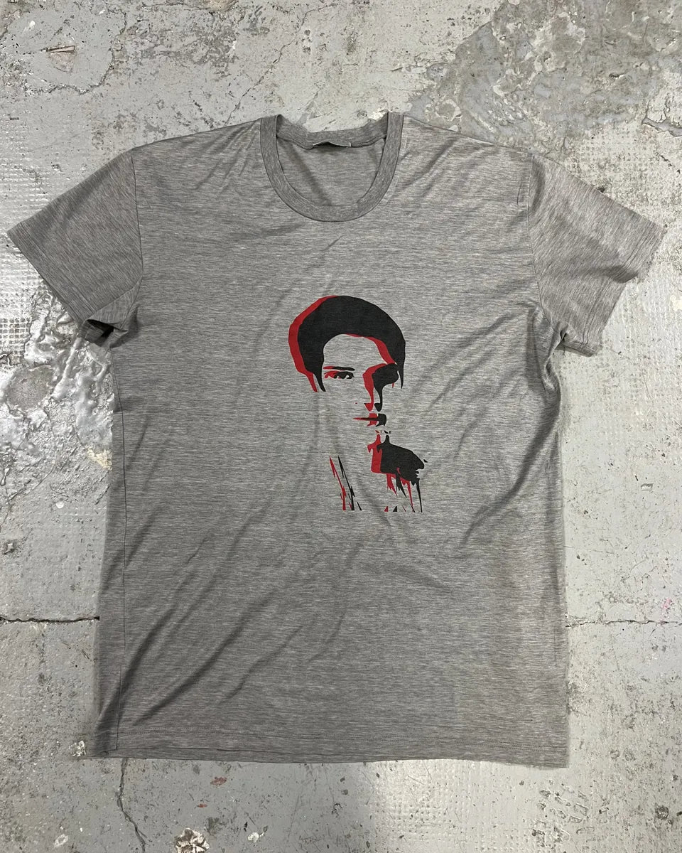 SS2012 Dior Grey Humanoid Red & Black Face Tee-Shirt by Kris Van Assche (M) 0