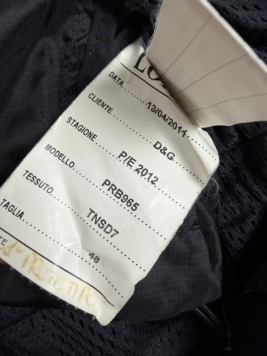 SS2012 Dolce & Gabbana Avant-Garde Prototype Black Detachable Sleeves Jacket bzTvevv 13