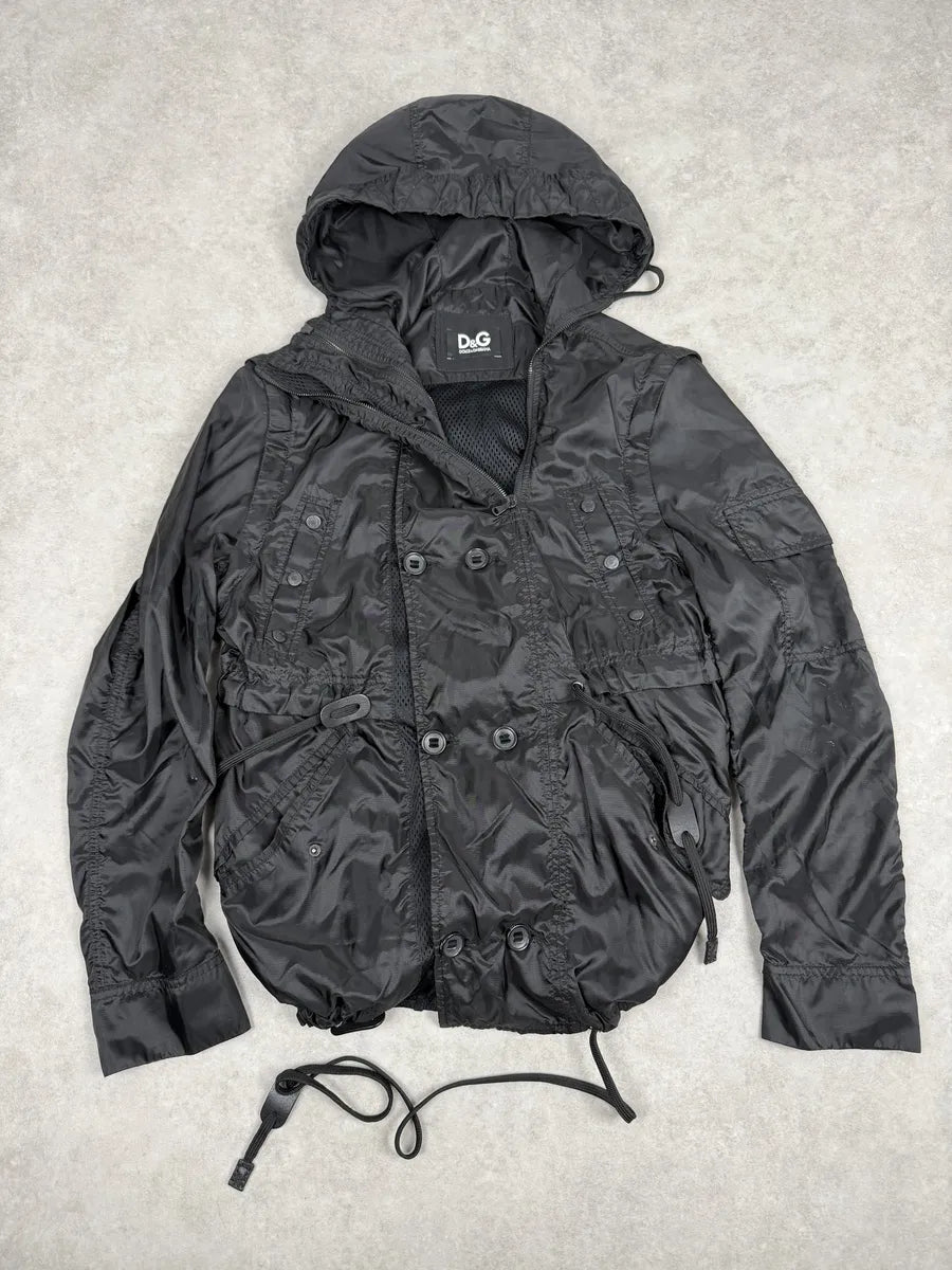 SS2012 Dolce & Gabbana Avant-Garde Prototype Black Detachable Sleeves Jacket bzTvevv 7