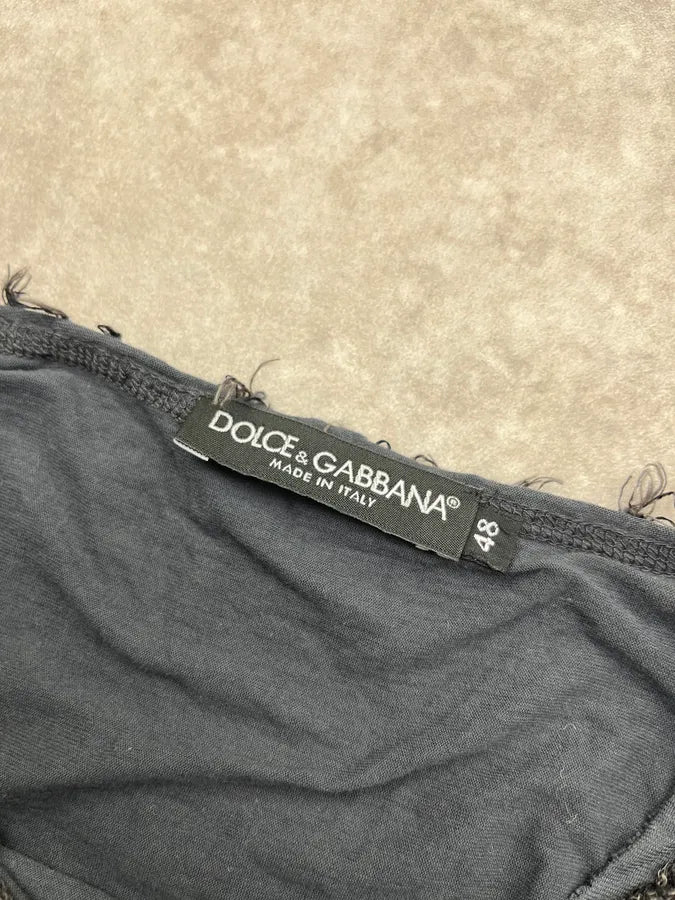 SS2012 Dolce & Gabbana Web Mesh Navy & Black Longsleeve qLxusTK 7
