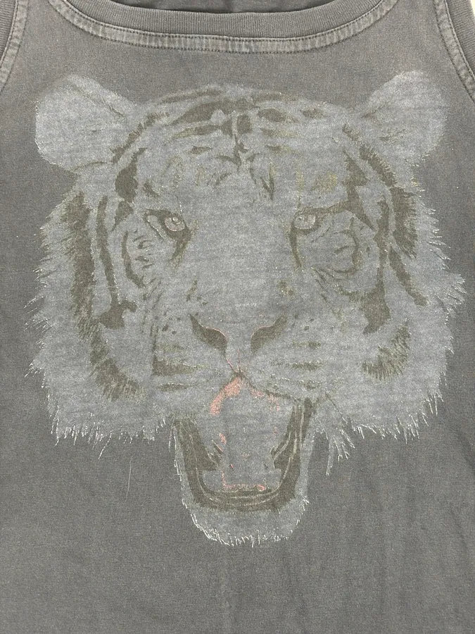 SS2012 Dsquared2 Black Faded Tiger Tank Top EwbDwFq 6