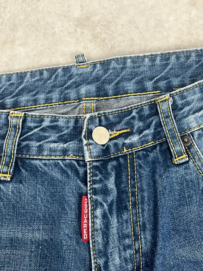 SS2012 Dsquared2 Blue USA Flag Print Blue Denim Jeans BlNFbeX 9