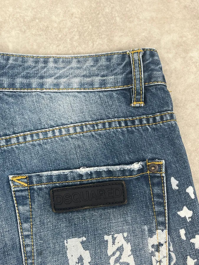 SS2012 Dsquared2 Blue USA Flag Print Blue Denim Jeans BlNFbeX 10
