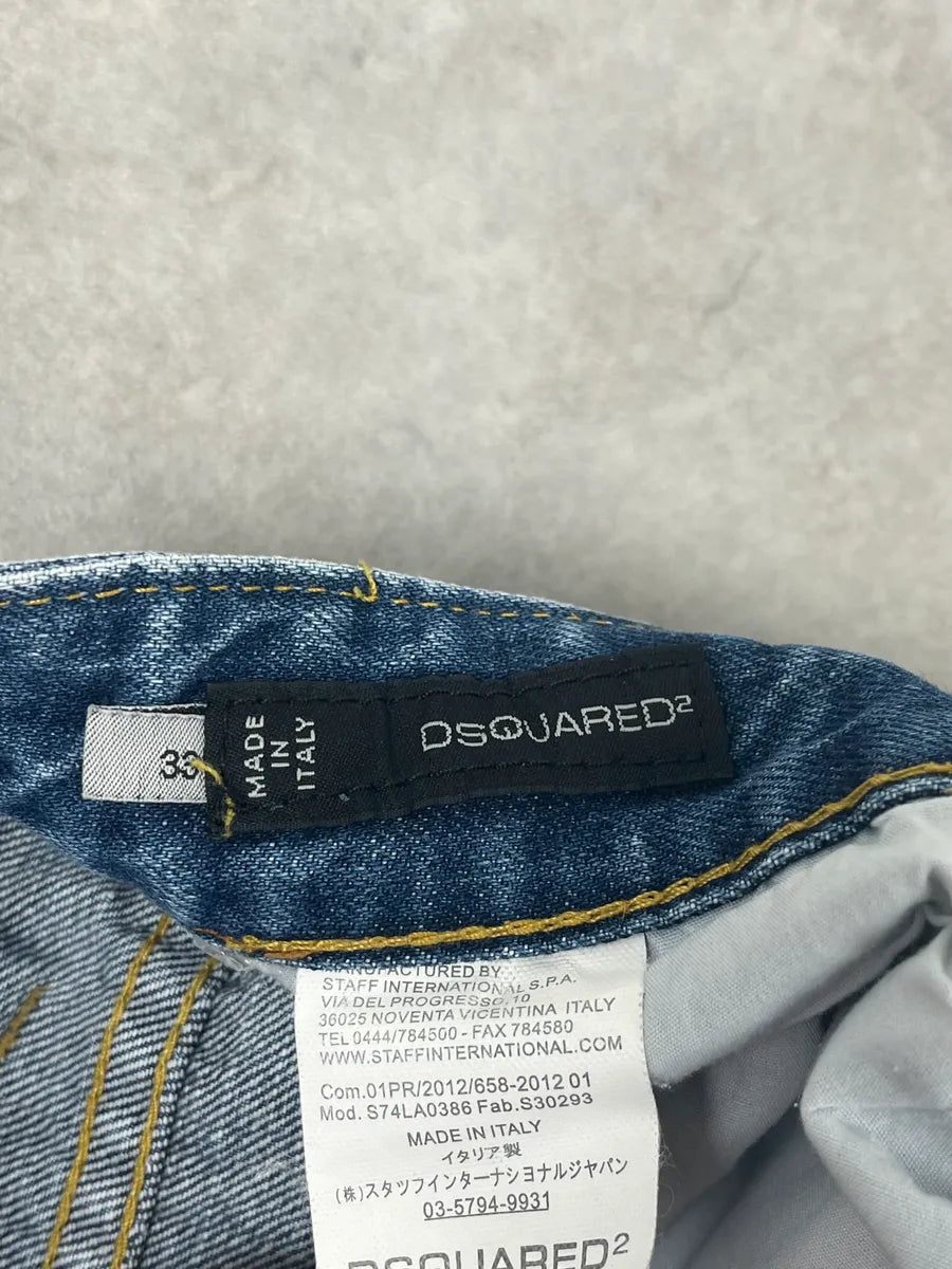 SS2012 Dsquared2 Blue USA Flag Print Blue Denim Jeans BlNFbeX 11