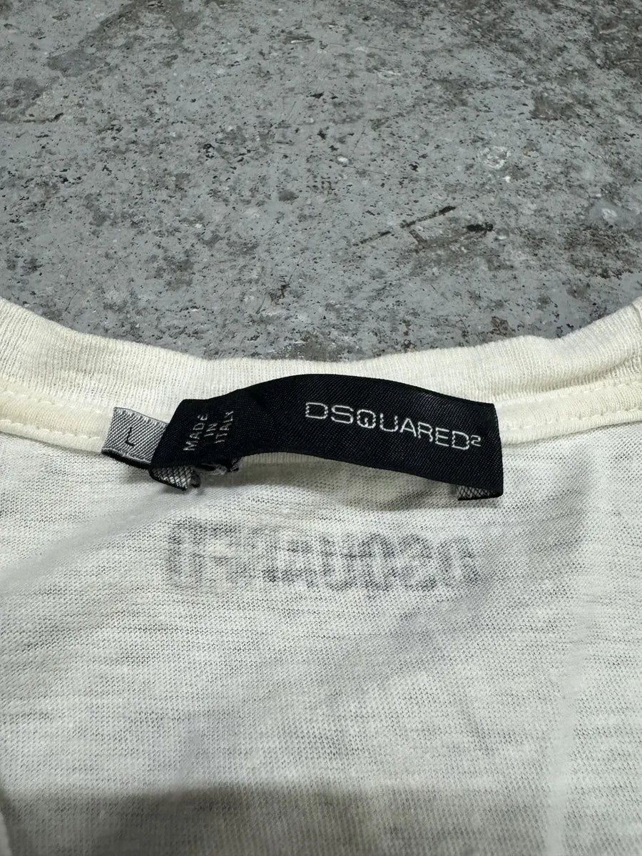 SS2012 Dsquared2 USA Flag White T-Shirt aHqSHBY 7