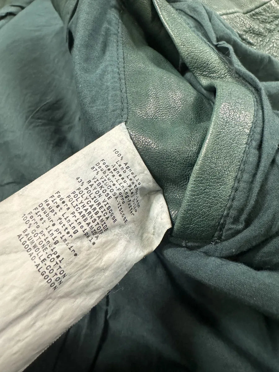 SS2012 Emporio Armani Pure Raw Green Leather Jacket (M) 8