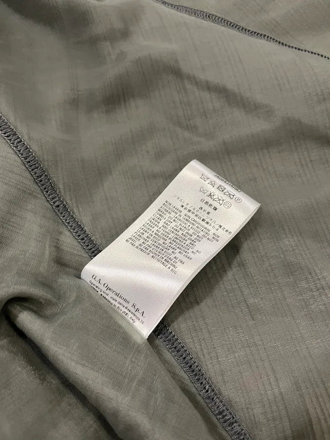 SS2012 Giorgio Armani Pleated Striped Grey Jacket fAUmhlA 11