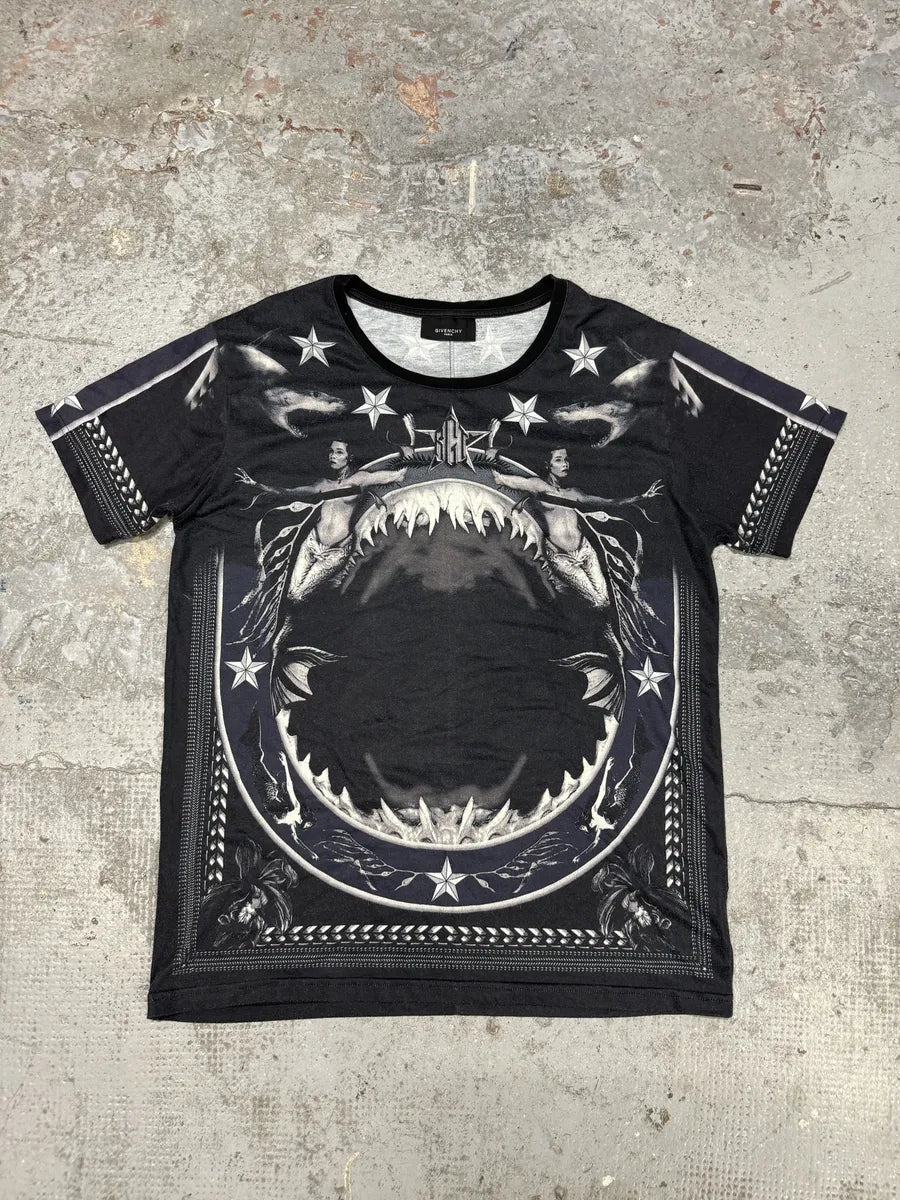 SS2012 Givenchy Black Jaw Shark Tee-Shirt by Riccardo Tisci CqjCpII 6