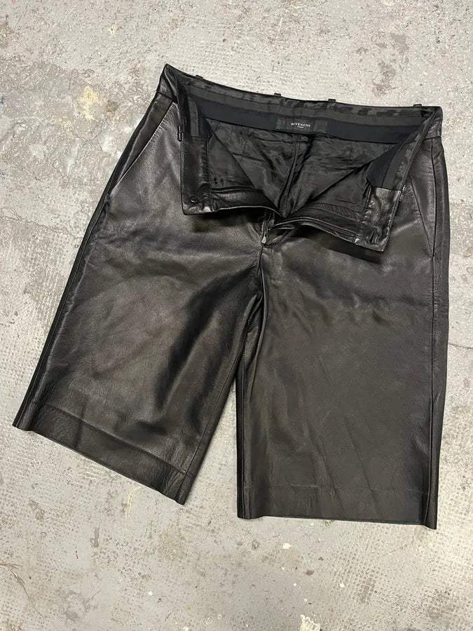 SS2012 Givenchy Black Leather Shorts by Riccardo Tisci (M) KwzsUNC 4