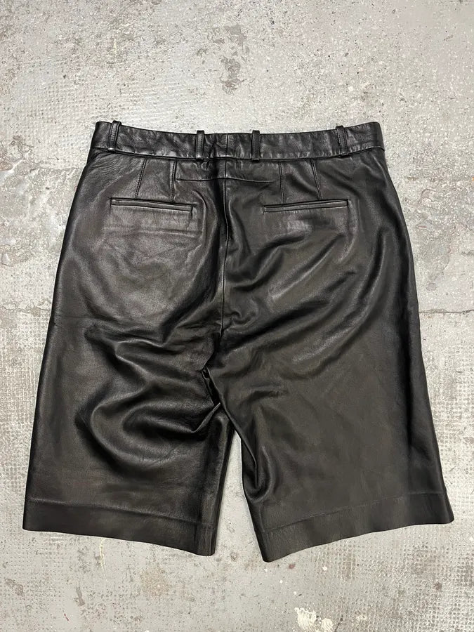 SS2012 Givenchy Black Leather Shorts by Riccardo Tisci (M) KwzsUNC 5