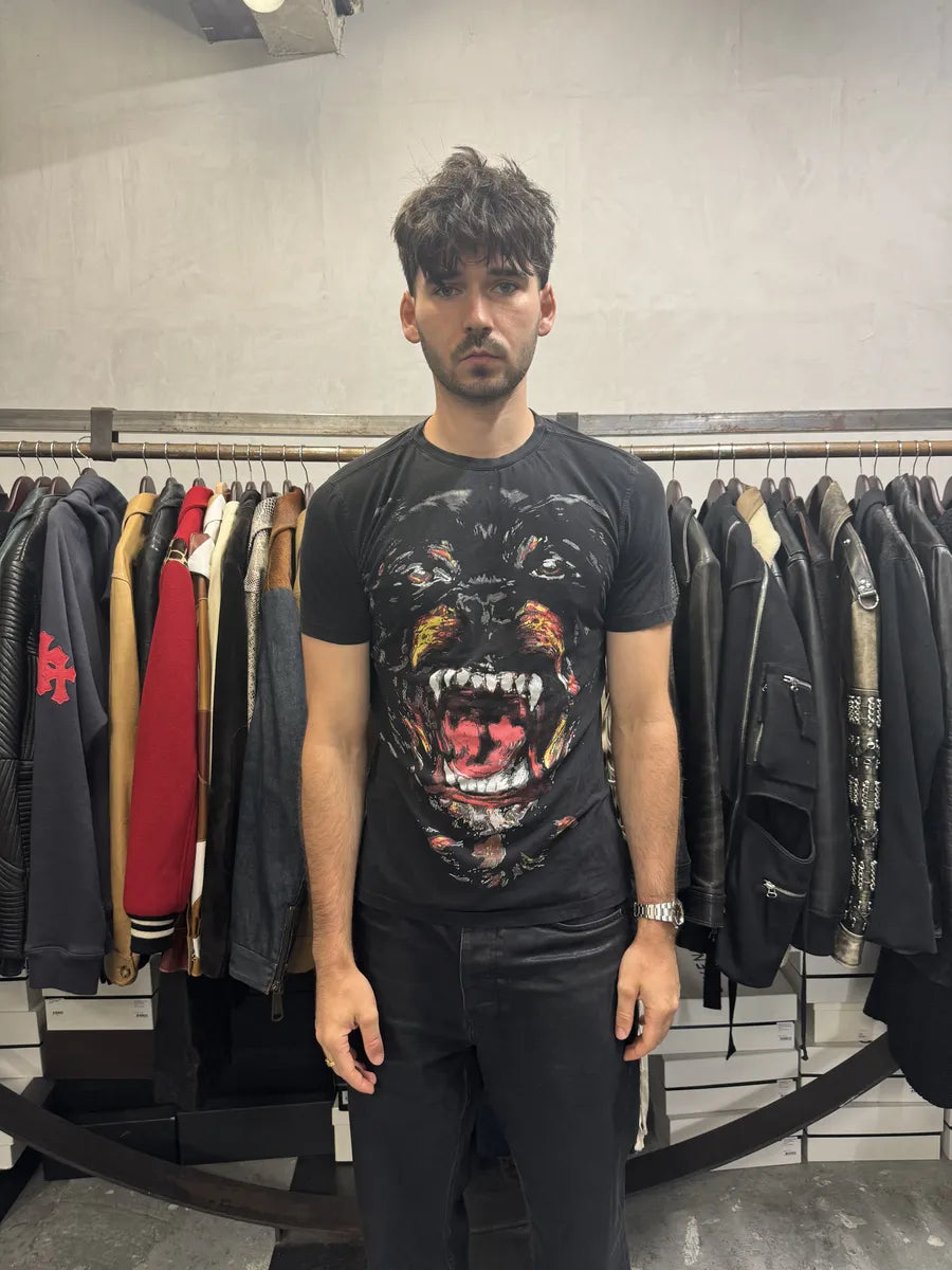 SS2012 Givenchy Black Rottweiler Dog Face T-Shirt by Riccardo Tisci JMFfkwq 1