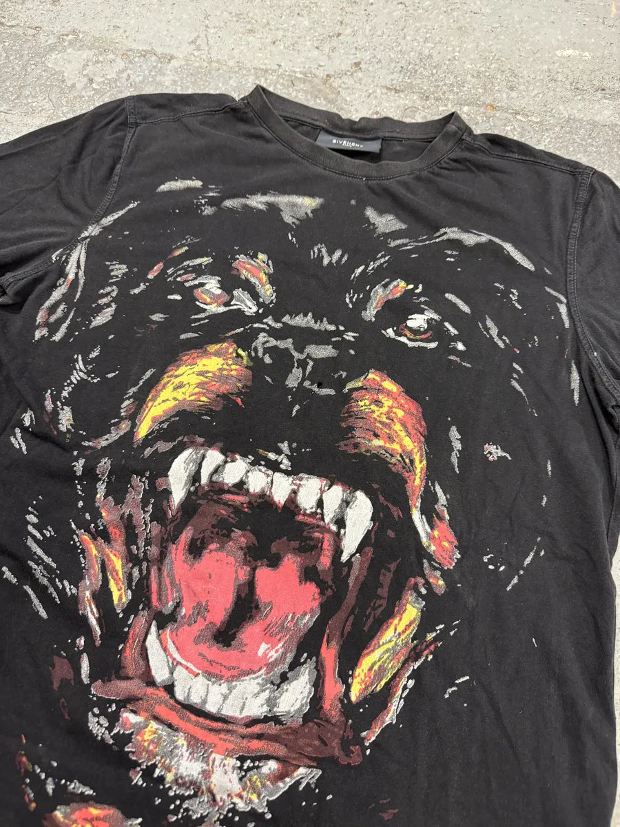 SS2012 Givenchy Black Rottweiler Dog Face T-Shirt by Riccardo Tisci JMFfkwq 4