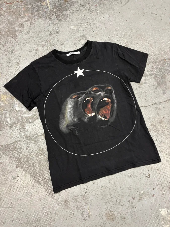 SS2012 Givenchy Monkey Stars Black T-Shirt by Riccardo Tisci CrqLePb 3
