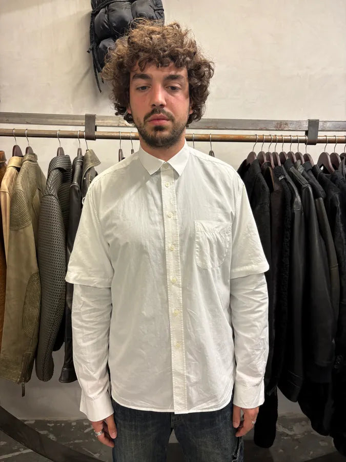 SS2012 Givenchy White Double Layered Shirt (M/L) uZfcXPR 1