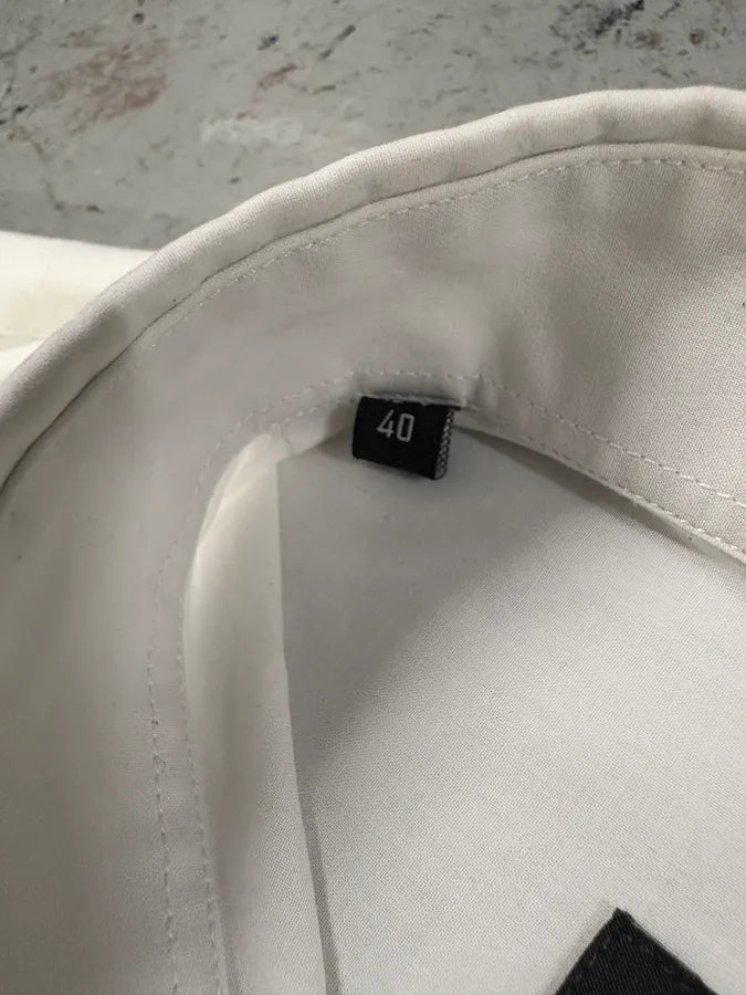 SS2012 Givenchy White Double Layered Shirt (M/L) uZfcXPR 10