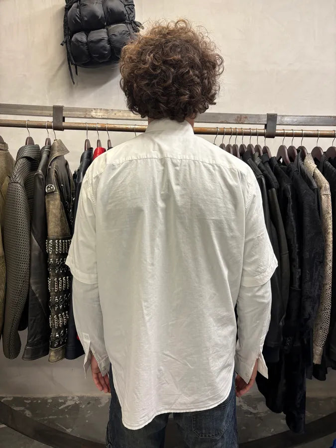 SS2012 Givenchy White Double Layered Shirt (M/L) uZfcXPR 2