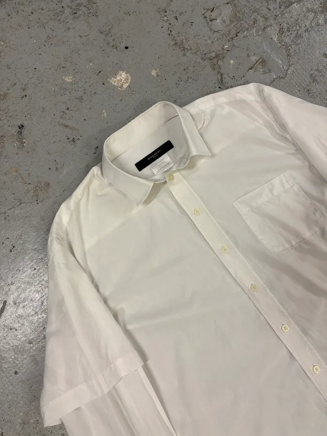 SS2012 Givenchy White Double Layered Shirt (M/L) uZfcXPR 4