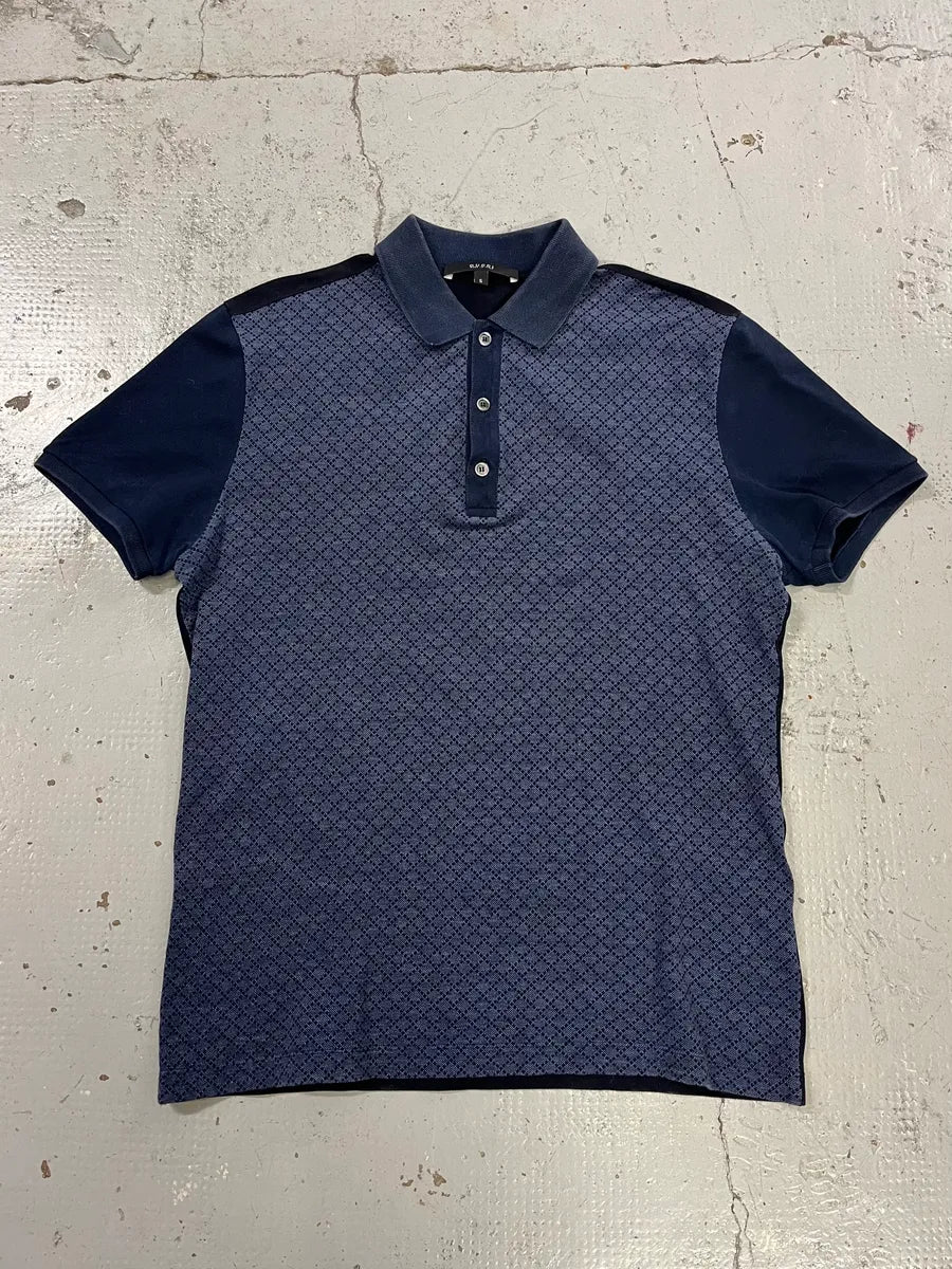 SS2012 Gucci Jacquard Navy Polo Shirt TESXdix 0