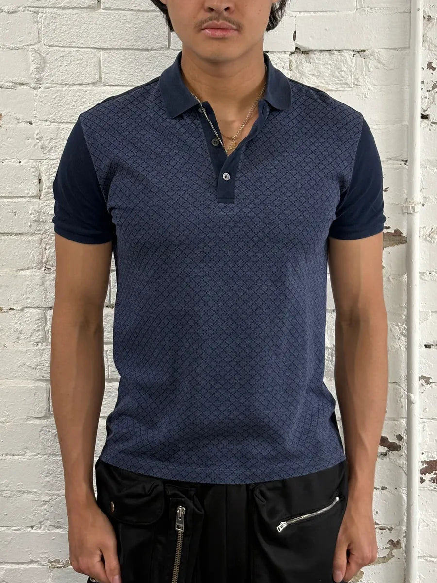 SS2012 Gucci Jacquard Navy Polo Shirt TESXdix 1