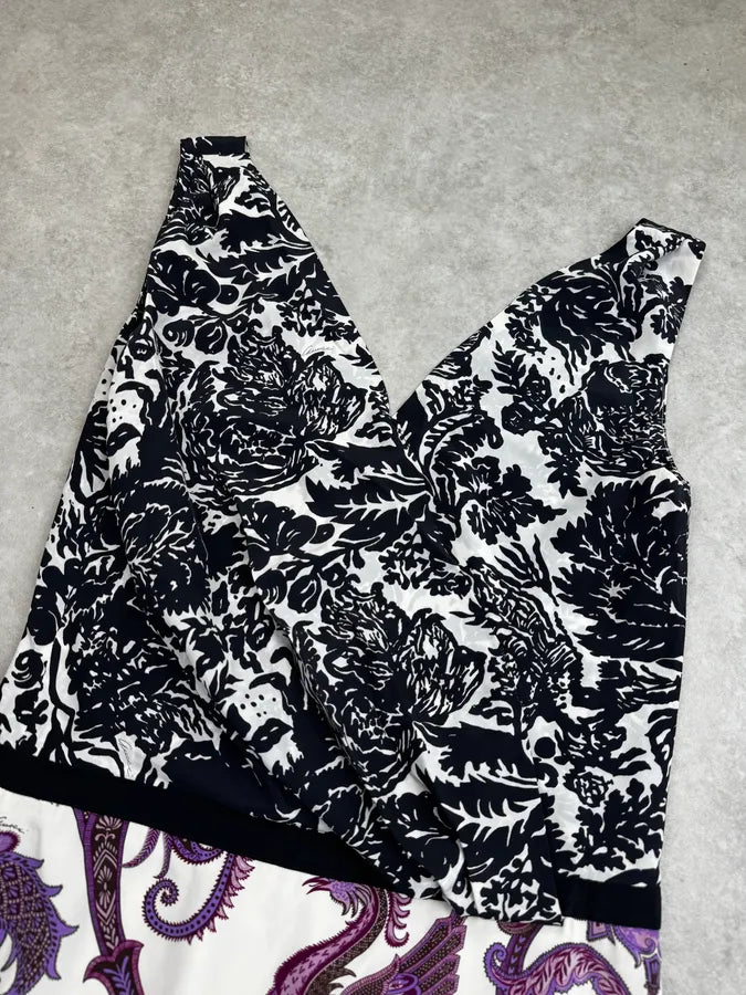 SS2012 Gucci Purple Hybrid Flowers & Birds Pattern Dress by Frida Giannini SqJDZiN 5