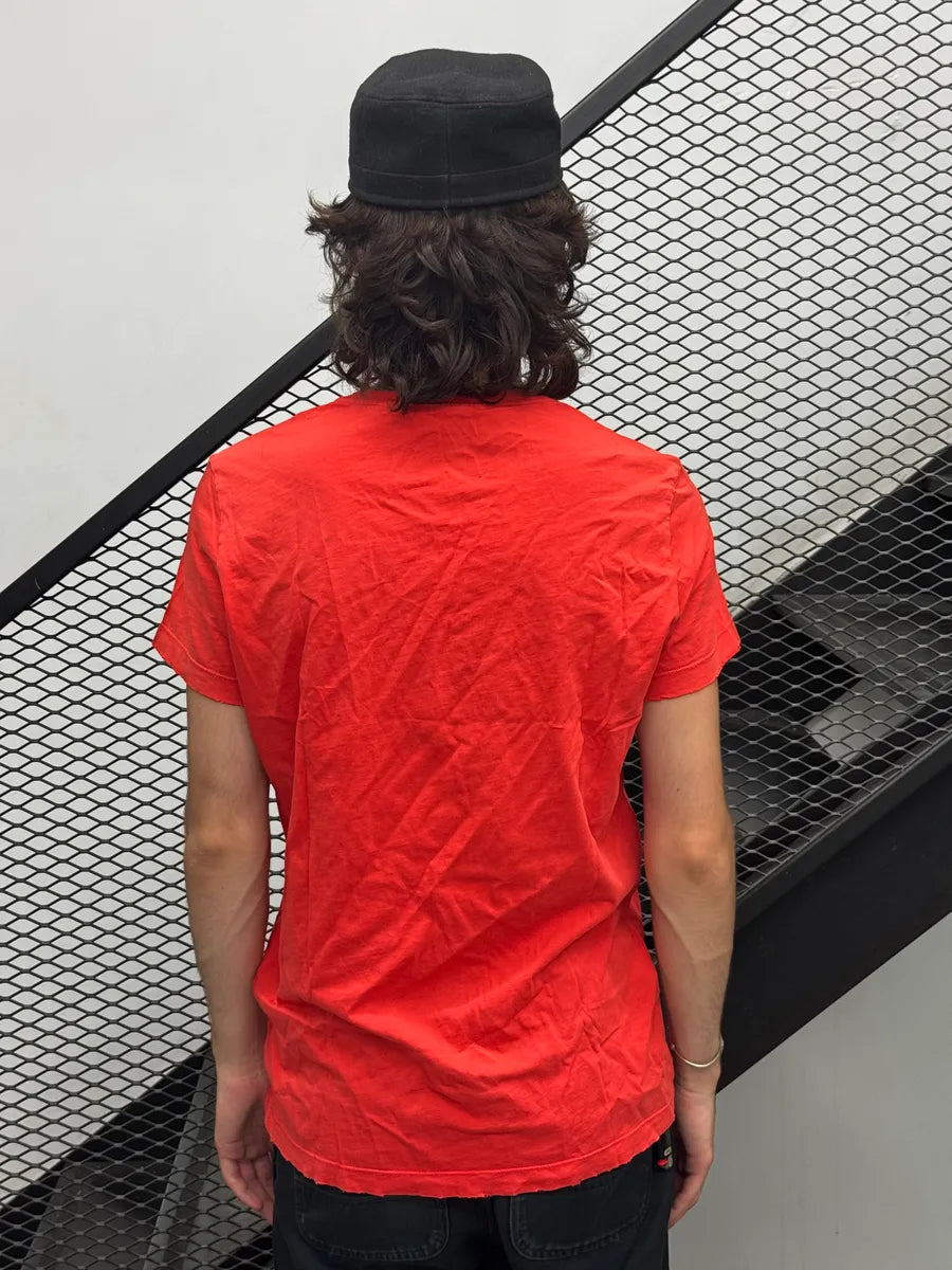 SS2012 John Galliano Embroidered Logo Red T-Shirt nkzcBma 2