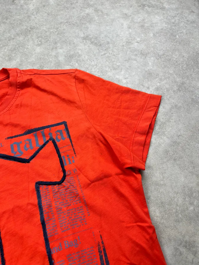 SS2012 John Galliano Embroidered Logo Red T-Shirt nkzcBma 4