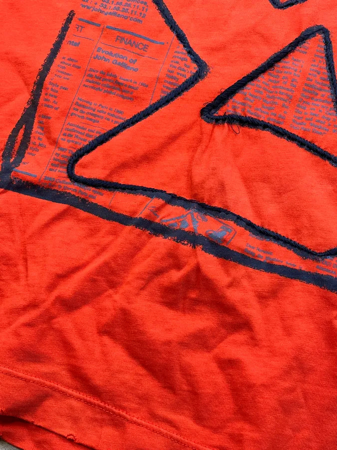 SS2012 John Galliano Embroidered Logo Red T-Shirt nkzcBma 5