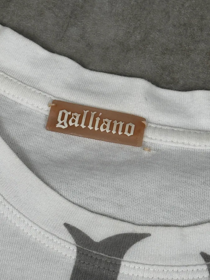 SS2012 John Galliano White Newspaper G Print T-Shirt cqUlagk 7