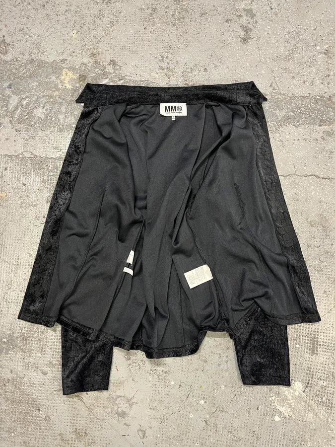 SS2012 Maison Margiela MM6 Black Crocodile Effect Obscure Shirt (M) WWCHGuj 5