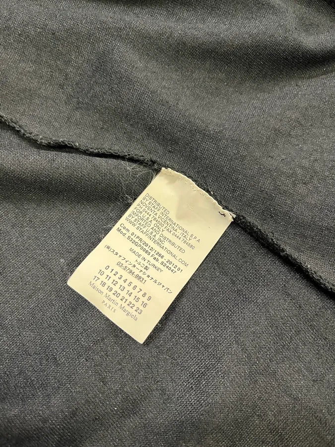 SS2012 Maison Margiela MM6 Black Crocodile Effect Obscure Shirt (M) WWCHGuj 8