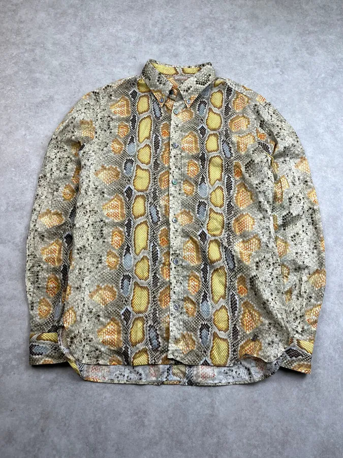 SS2012 John Galliano Python Effect Yellow Shirt ysLGVdw 0