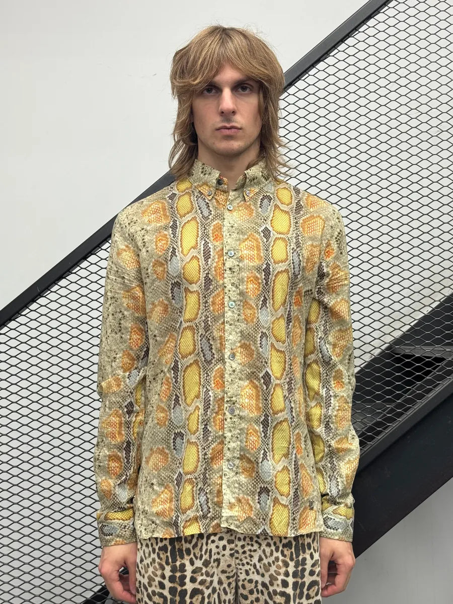 SS2012 John Galliano Python Effect Yellow Shirt ysLGVdw 1