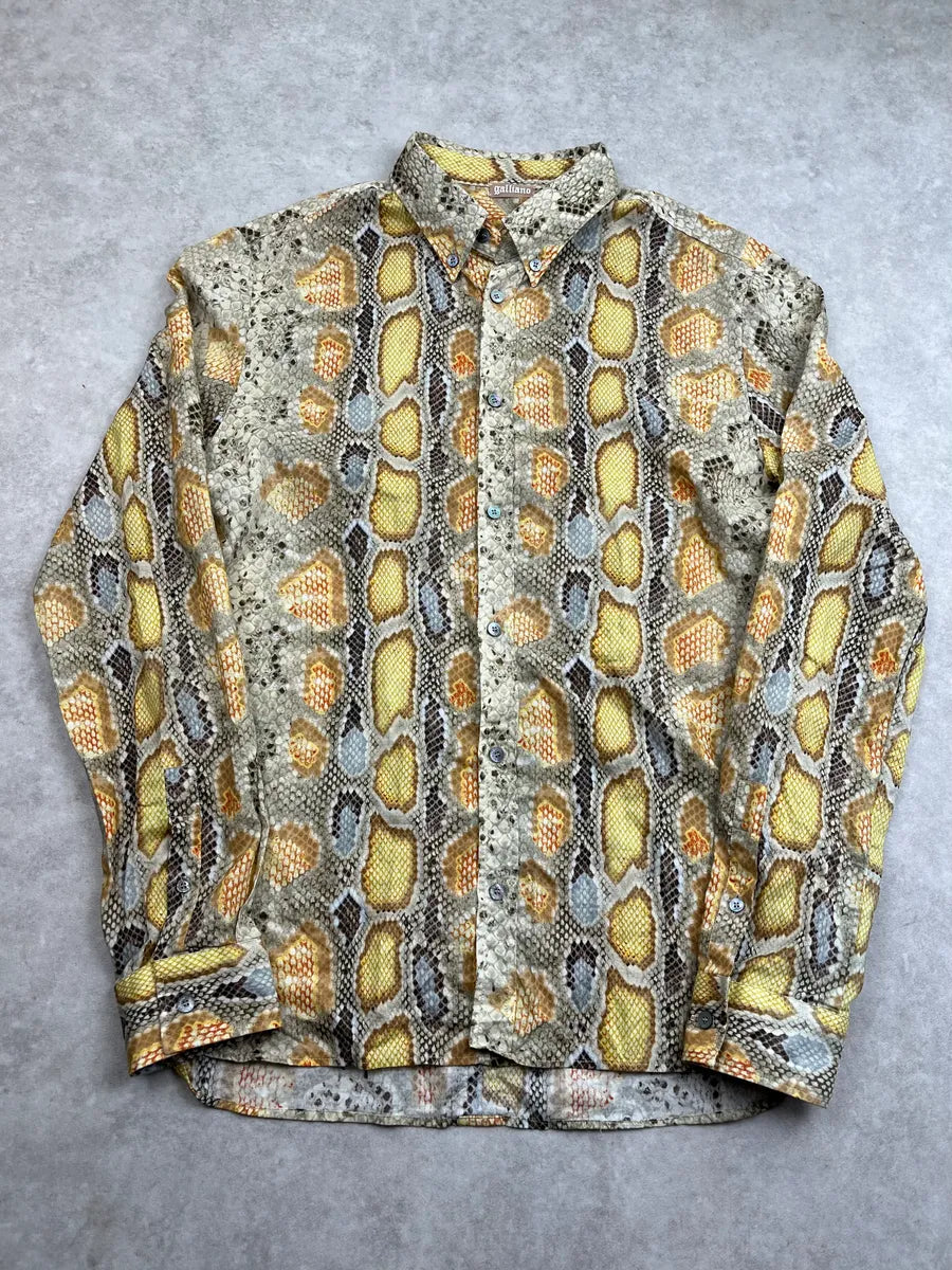 SS2012 John Galliano Python Effect Yellow Shirt ysLGVdw 3