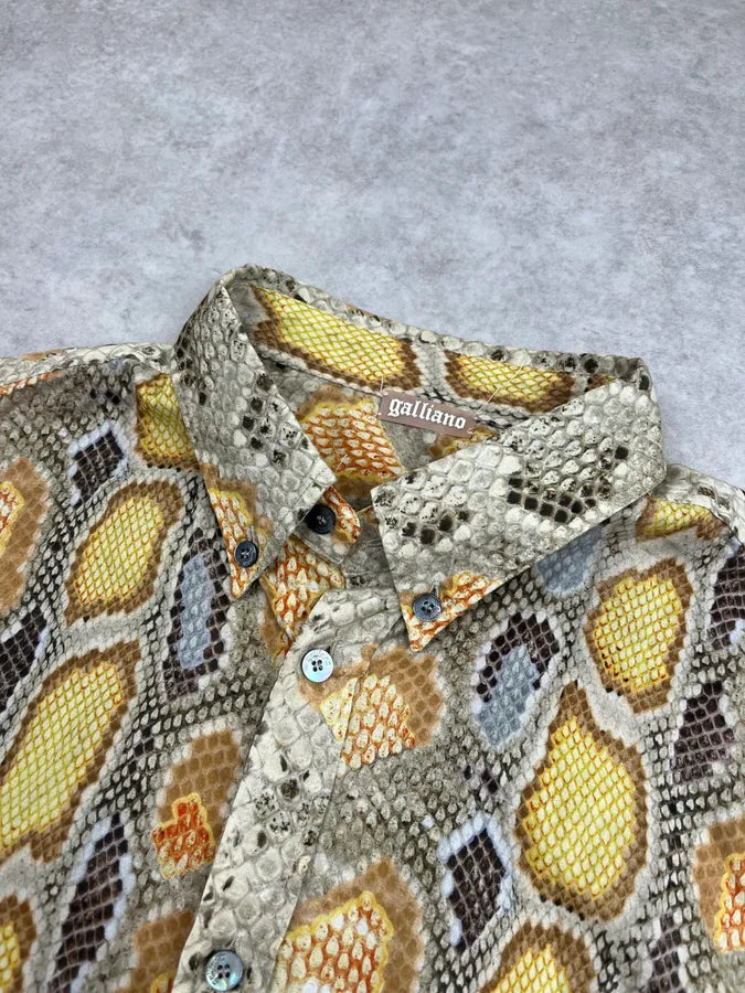 SS2012 John Galliano Python Effect Yellow Shirt ysLGVdw 4