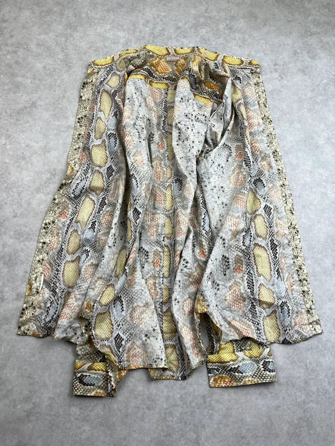 SS2012 John Galliano Python Effect Yellow Shirt ysLGVdw 7