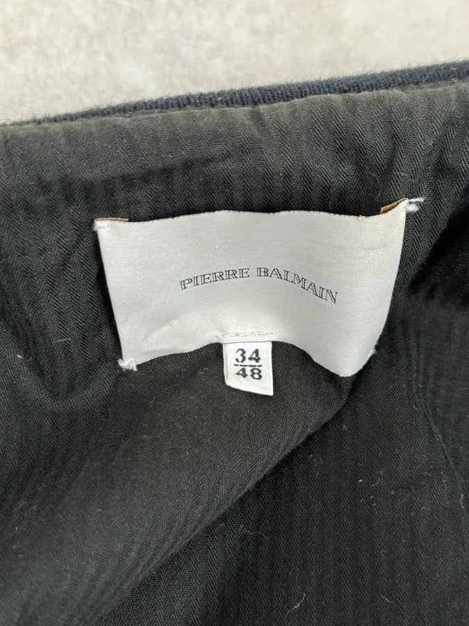SS2012 Pierre Balmain Black Zip Pocket Bomber Jacket ltvGykB 8