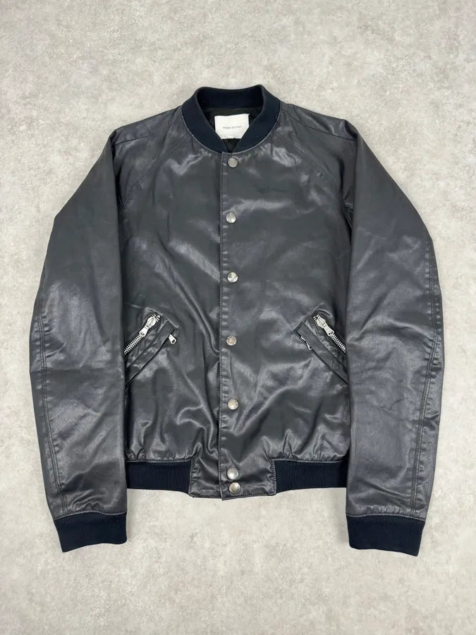 SS2012 Pierre Balmain Black Zip Pocket Bomber Jacket ltvGykB 0