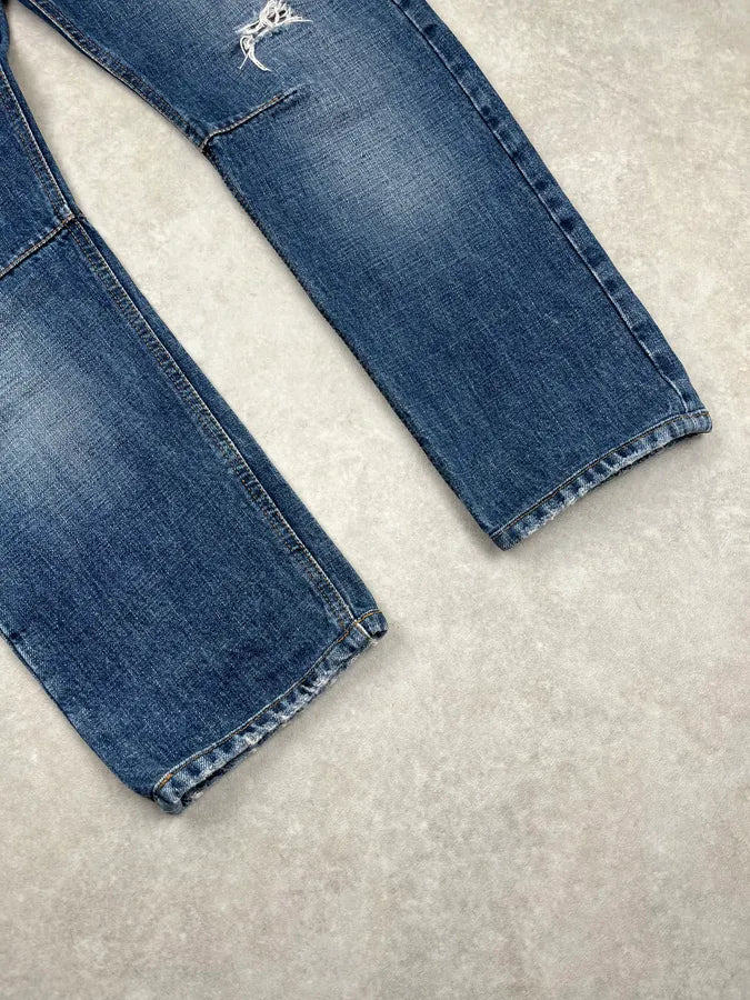 SS2012 Pierre Balmain Blue Denim Distressed Jeans gpijWfr 5