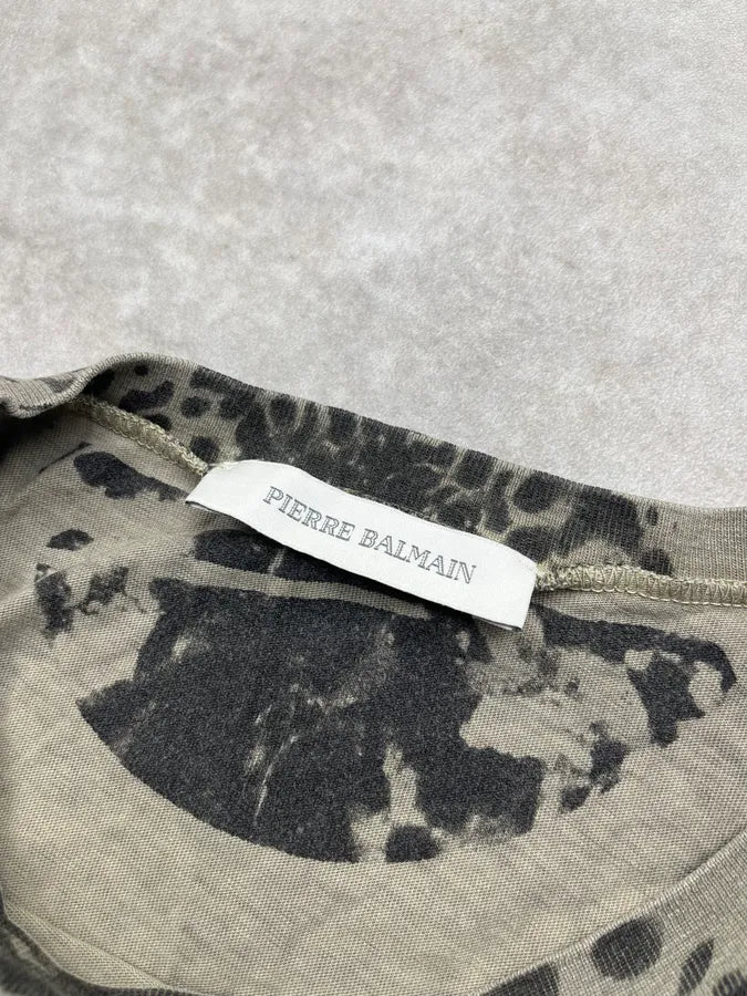 SS2012 Pierre Balmain Leopard Grey T-Shirt  eCmRcJh 6