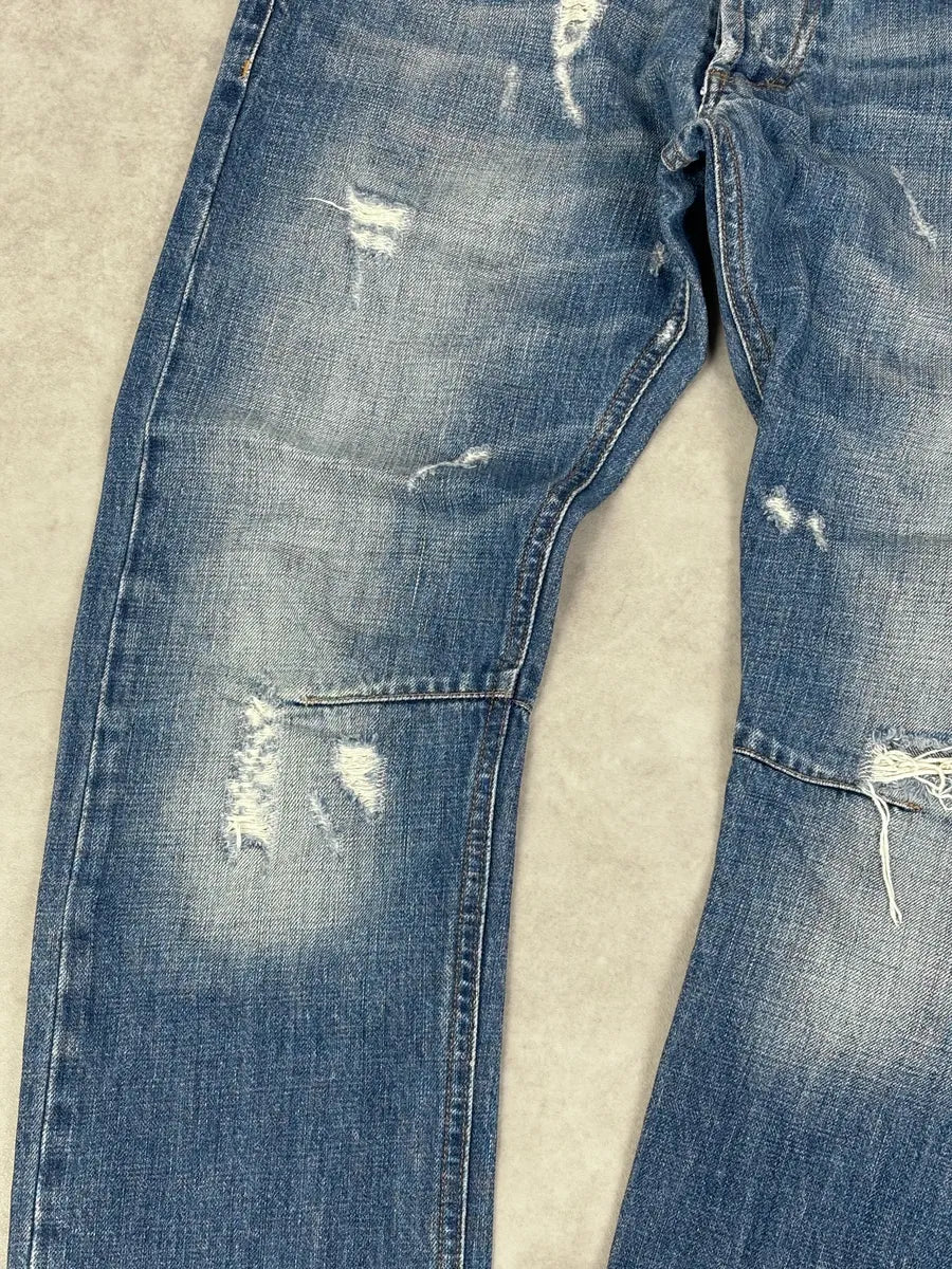 SS2012 Pierre Balmain Light Blue Denim Distressed Jeans sdbFOkl 9