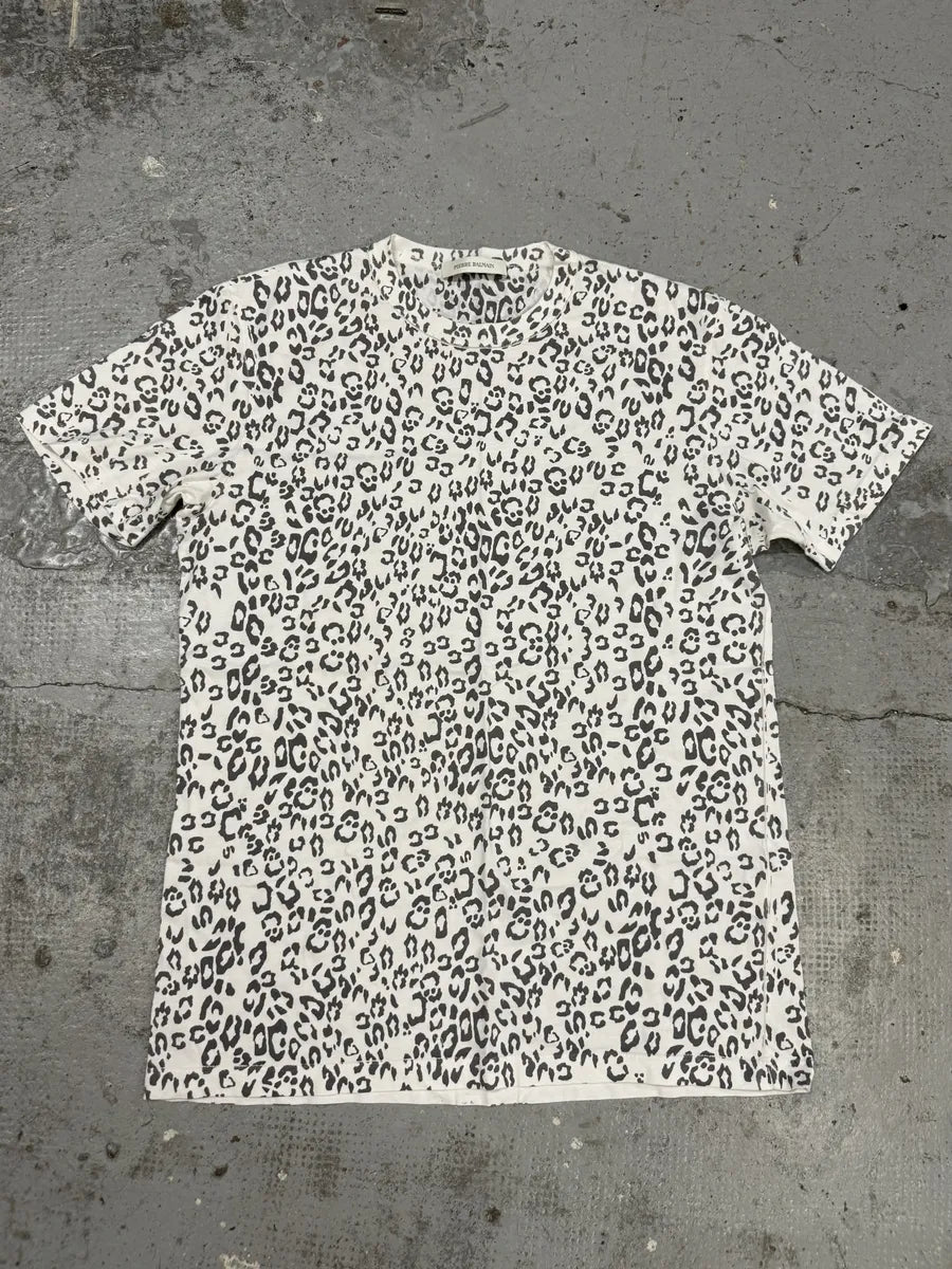 SS2012 Pierre Balmain Panther White & Black T-Shirt cIONOQS 0