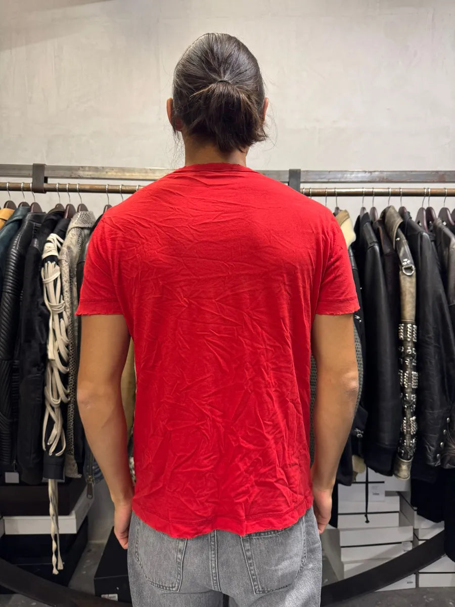 SS2012 Pierre Balmain Red & Black Contemporary King T-Shirt CYJDfoT 2