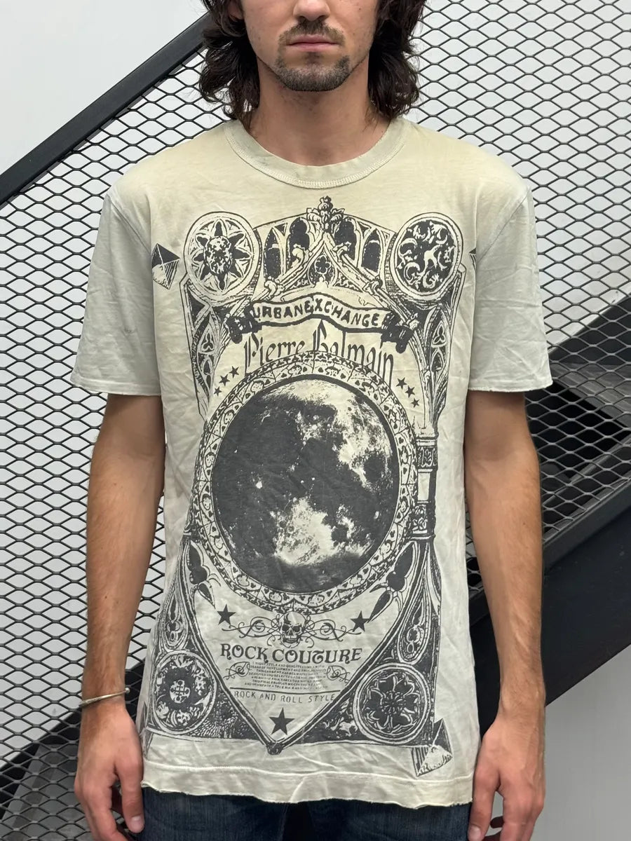 SS2012 Pierre Balmain Rock Cathedral Grey T-Shirt qaxQERZ 1