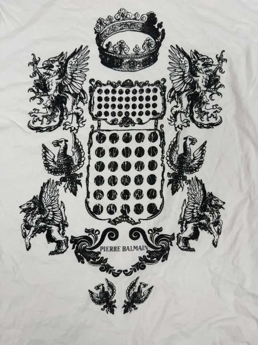 SS2012 Pierre Balmain Royal King White T-Shirt FBiSqxG 4